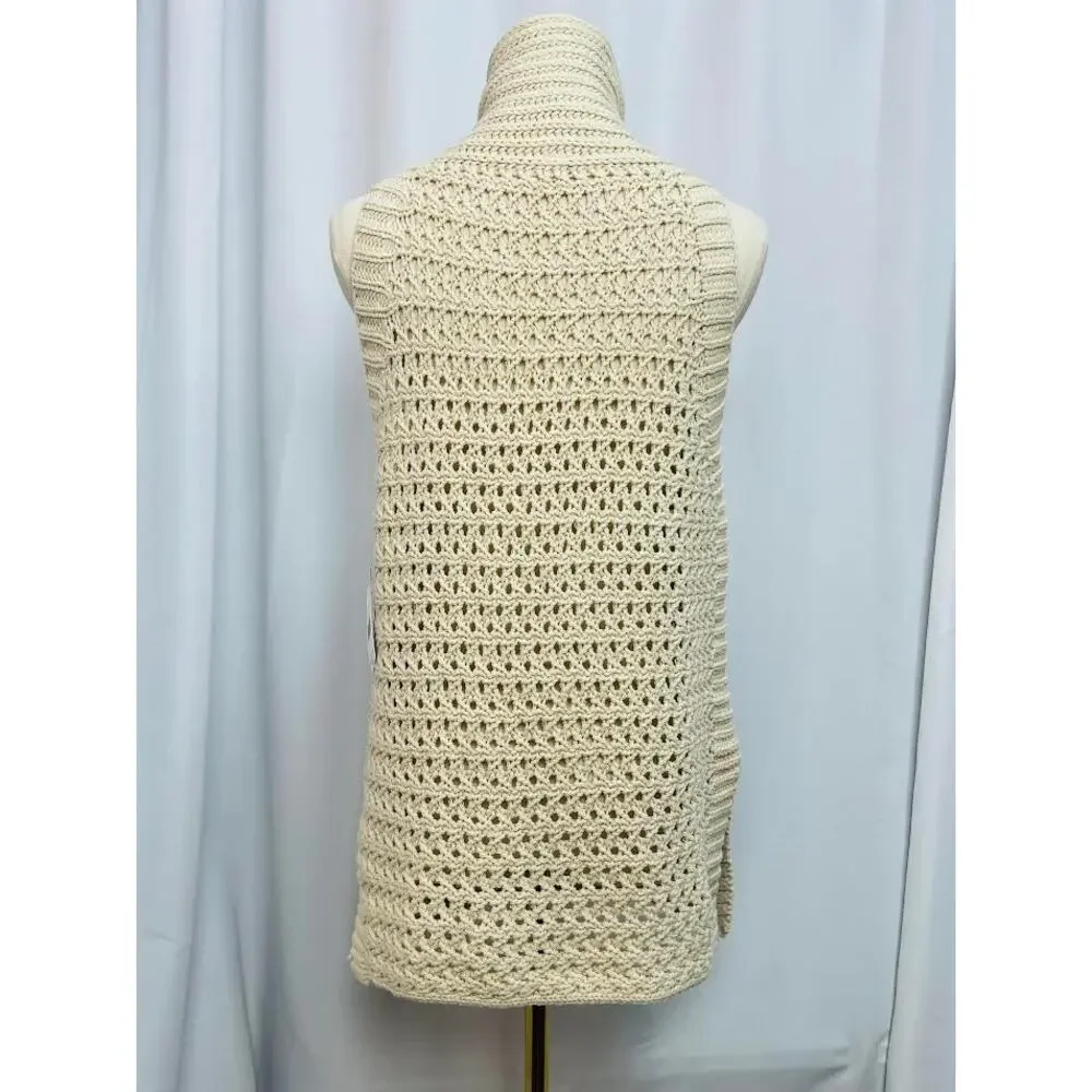 NWT! Free People Northern Lights Sleeveless Crochet Sweater XS‎
